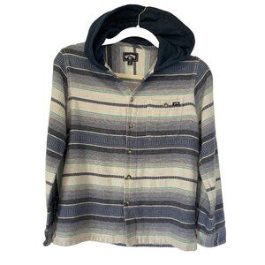 Billabong Blue and Cream Striped Sweatshirt